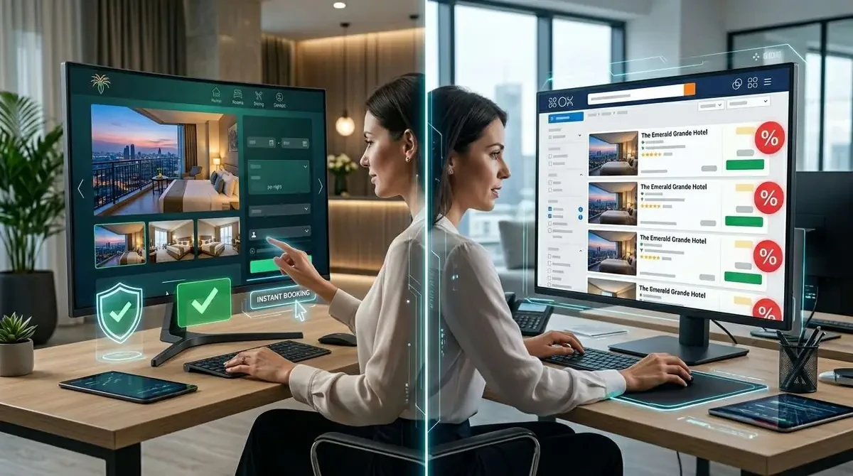 الفرق بين الحجوزات المباشرة والحجوزات عبر OTAs: أيهما أفضل لزيادة أرباح الفندق؟