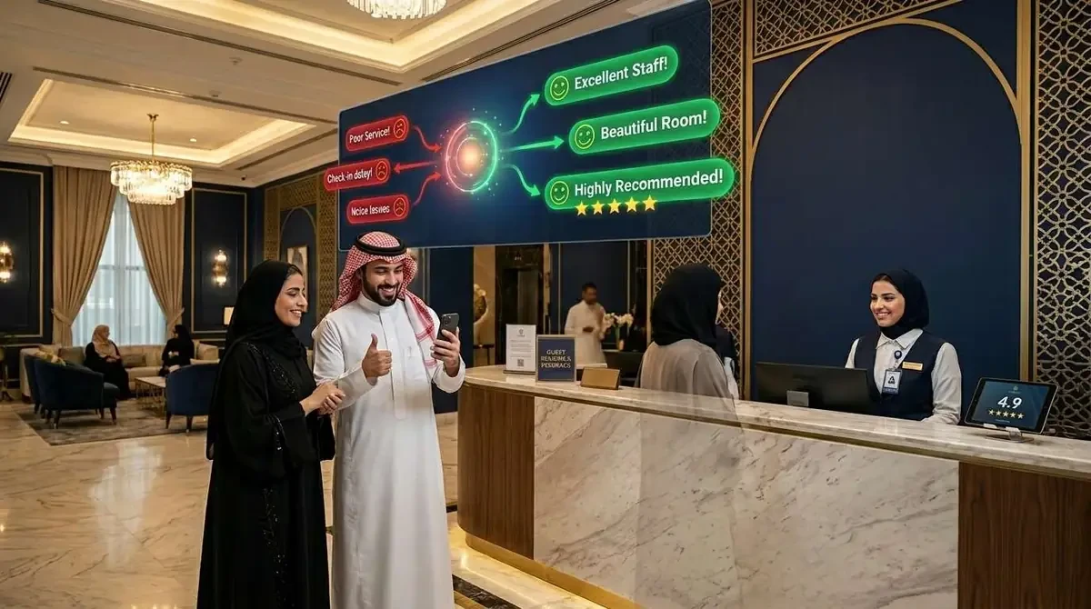 إدارة السمعة الرقمية للفنادق السعودية: كيف تتعامل مع التقييمات السلبية على Booking.com وGoogle